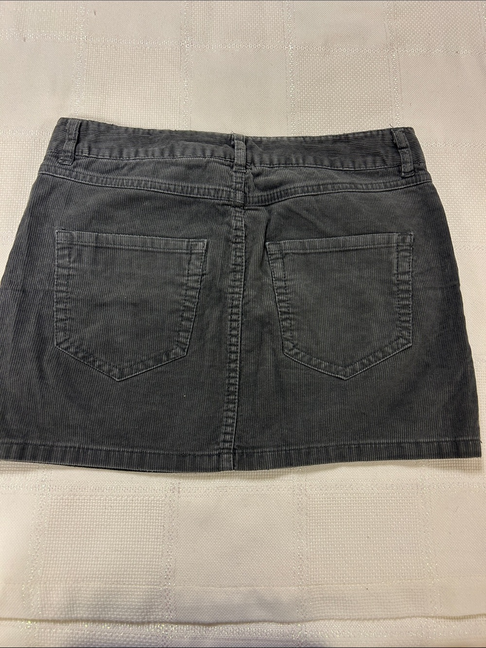 H&M Dark Gray Corduroy Mini Skirt image 4